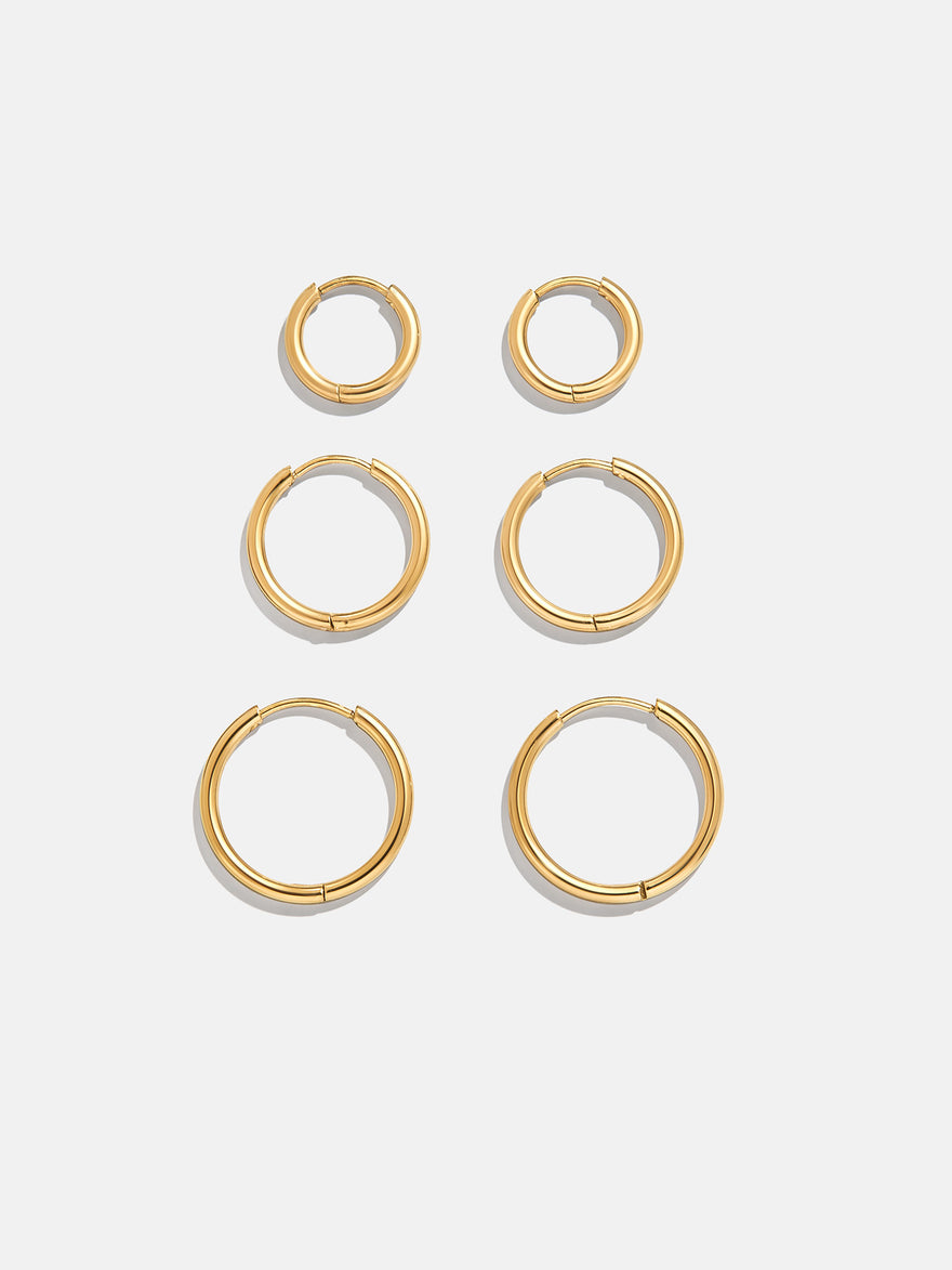 Verbena Waterproof Earring Set - Gold
