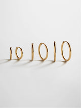 BaubleBar Verbena Waterproof Earring Set - Gold - 
    Set of three pavé huggies
  

