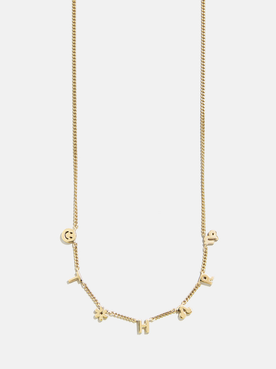 Mini 18K Gold Vermeil Custom Icon Necklace - 18K Gold Vermeil