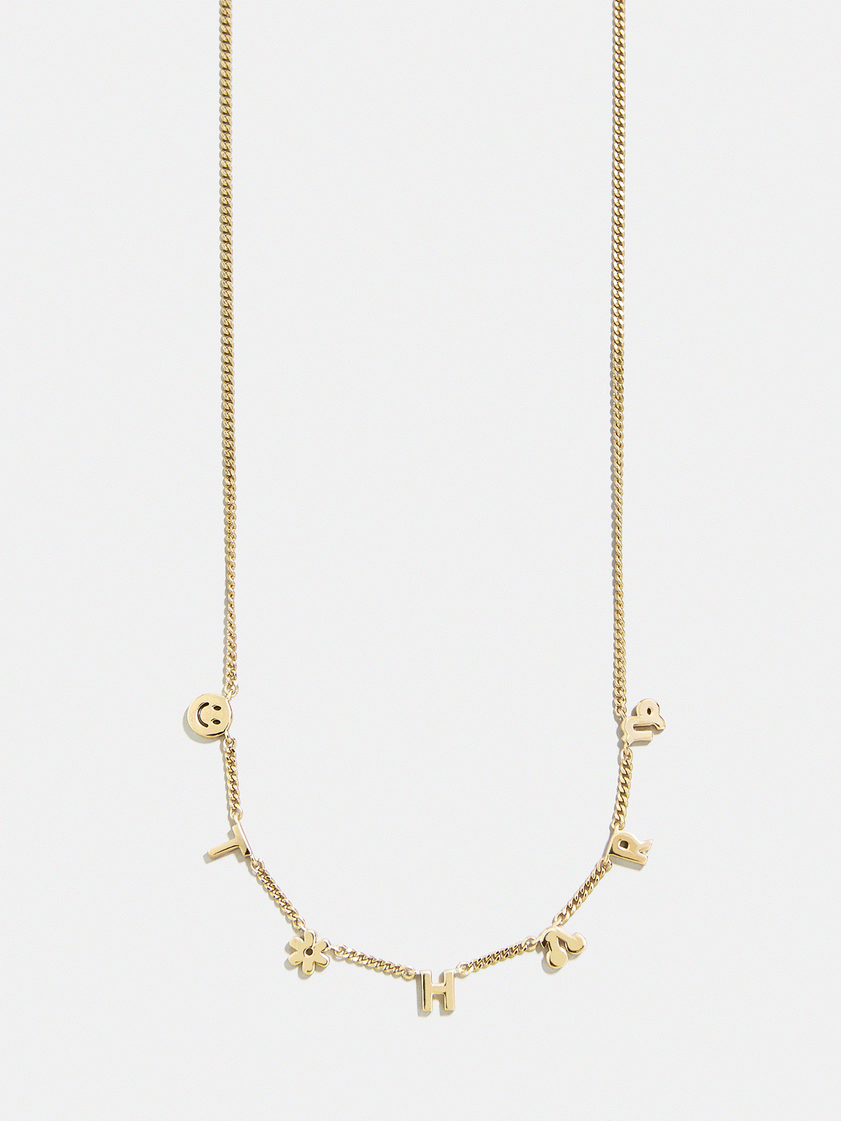 18K Gold Custom Mini Icon Necklace - 18K Gold Plated Sterling Silver