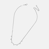 Mini Sterling Silver Custom Icon Necklace - Sterling Silver. Pavé Cubic Zirconia Stones