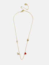 BaubleBar University of Alabama Spaced Charm Necklace - University of Alabama - 
    Gold necklace with University of Alabama charms
  
