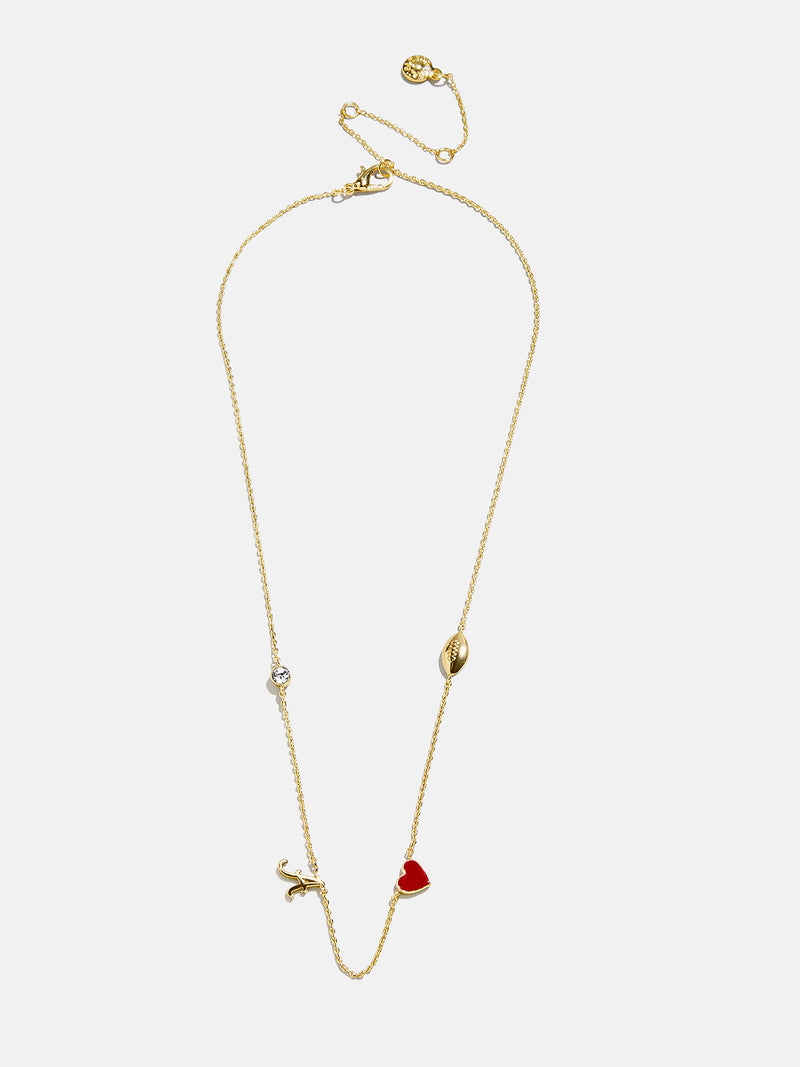 BaubleBar University of Alabama Spaced Charm Necklace - University of Alabama - 
    Gold necklace with University of Alabama charms
  
