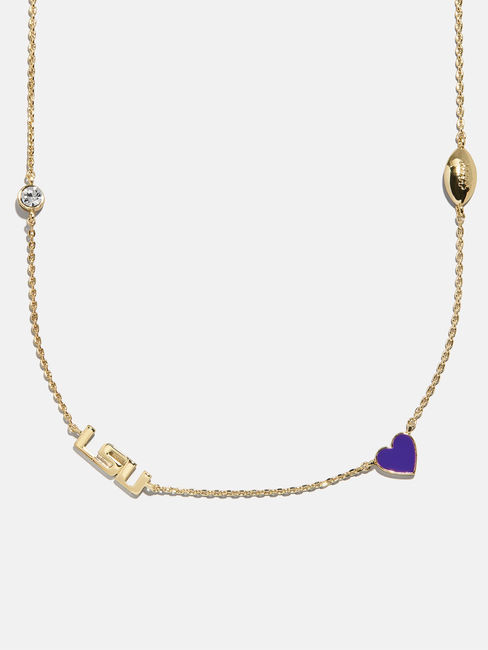 Louisiana State University Spaced Charm Necklace - Louisiana State University