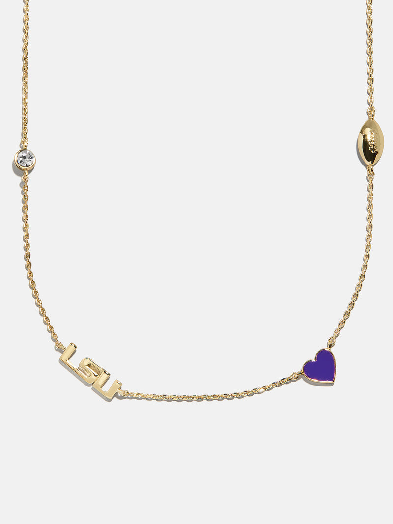 Louisiana State University Spaced Charm Necklace - Louisiana State University