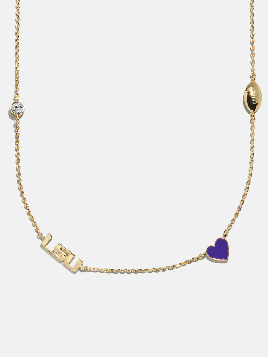Louisiana State University Spaced Charm Necklace - Louisiana State University