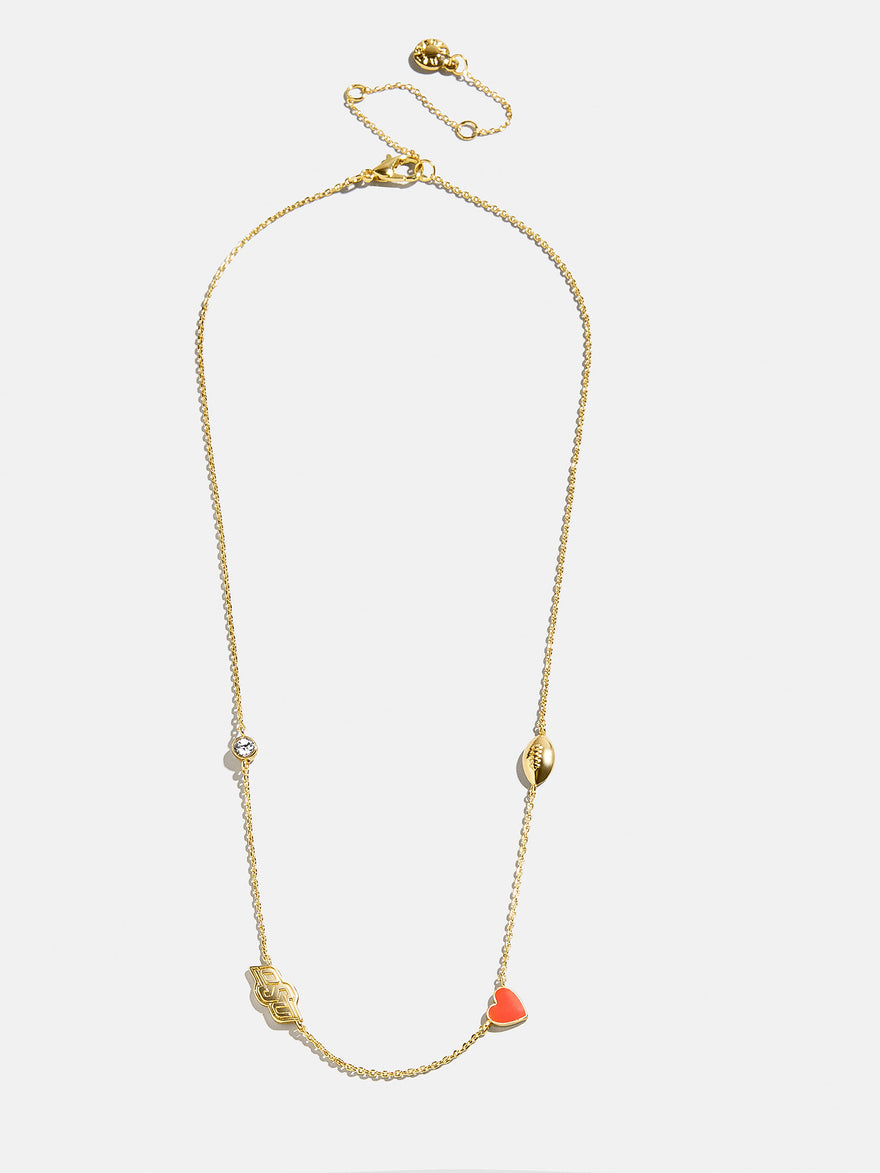 Oklahoma State University Spaced Charm Necklace - Oklahoma State University