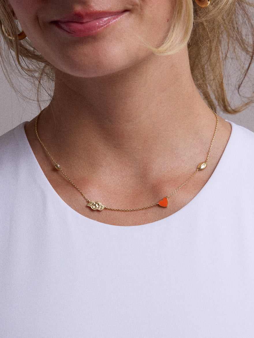 Oklahoma State University Spaced Charm Necklace - Oklahoma State University