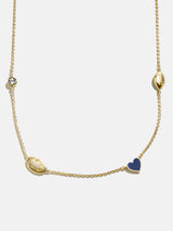BaubleBar Penn State University Spaced Charm Necklace - Penn State University - 
    Gold necklace with Penn State University charms
  
