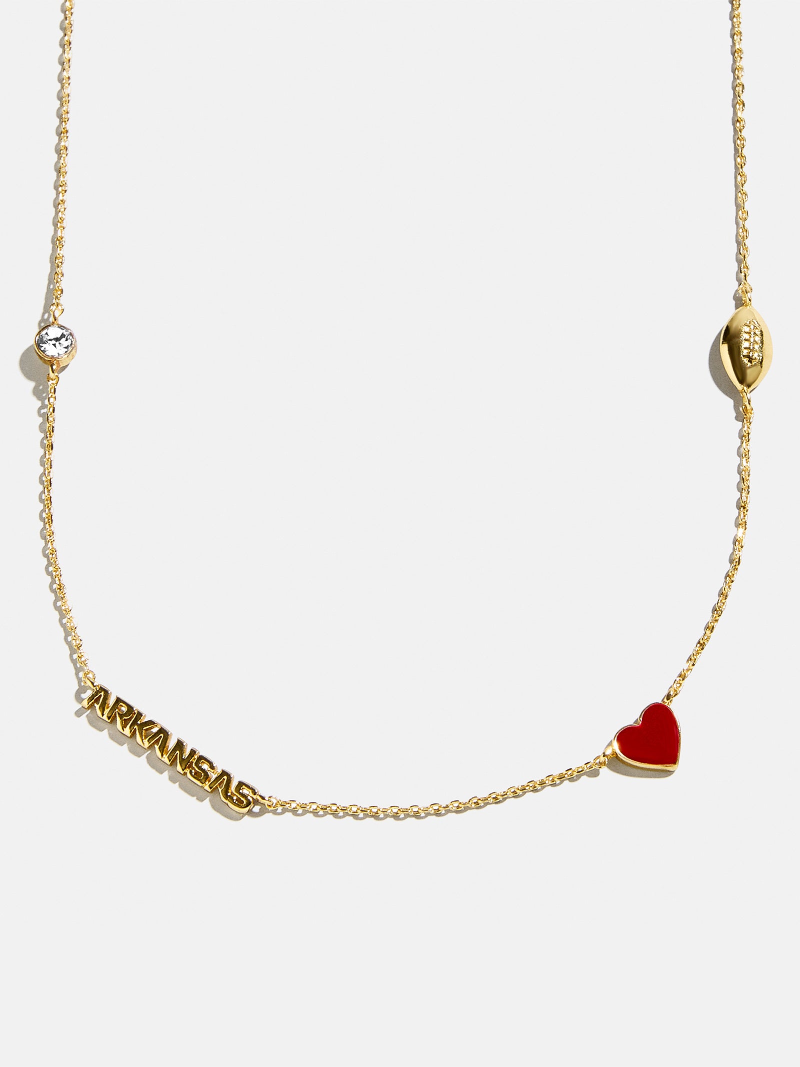 University of Arkansas Spaced Charm Necklace - University of Arkansas