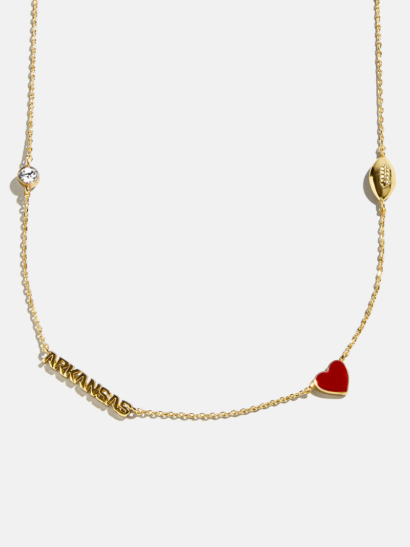 University of Arkansas Spaced Charm Necklace - University of Arkansas