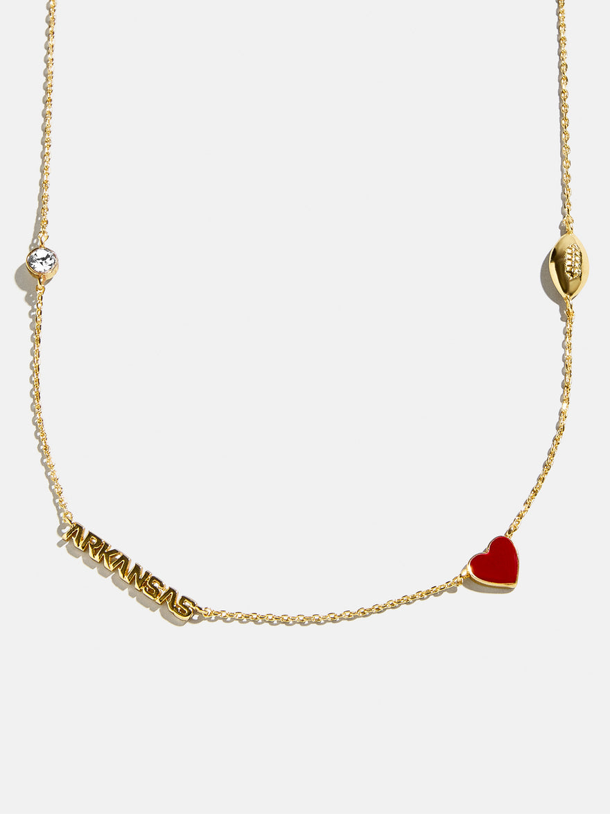 University of Arkansas Spaced Charm Necklace - University of Arkansas