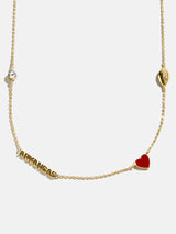 BaubleBar University of Arkansas Spaced Charm Necklace - University of Arkansas - 
    Gold necklace with University of Arkansas charms
  
