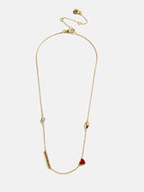 BaubleBar University of Arkansas Spaced Charm Necklace - University of Arkansas - 
    Gold necklace with University of Arkansas charms
  
