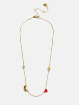 BaubleBar University of Georgia Spaced Charm Necklace - University of Georgia - 
    Gold necklace with University of Georgia charms
  

