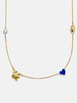 BaubleBar University of Kentucky Spaced Charm Necklace - University of Kentucky - 
    Gold necklace with University of Kentucky charms
  
