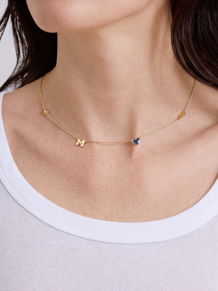 University of Michigan Spaced Charm Necklace - University of Michigan
