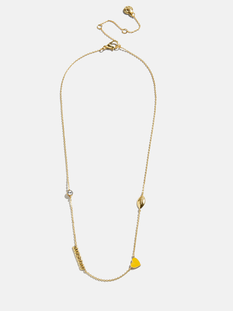 BaubleBar University of Missouri Spaced Charm Necklace - University of Missouri - 
    Gold necklace with University of Missouri charms
  
