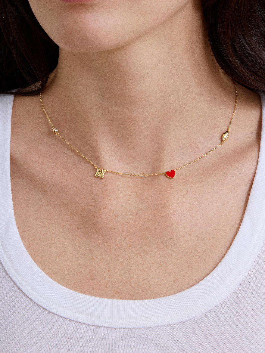 University of Nebraska Spaced Charm Necklace - University of Nebraska