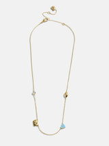 BaubleBar University of North Carolina Spaced Charm Necklace - University of North Carolina - 
    Gold necklace with University of North Carolina charms
  
