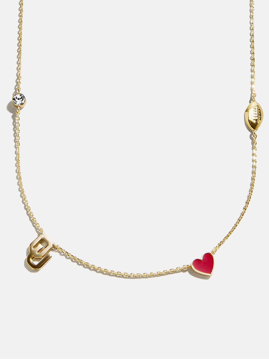 University of Oklahoma Spaced Charm Necklace - University of Oklahoma