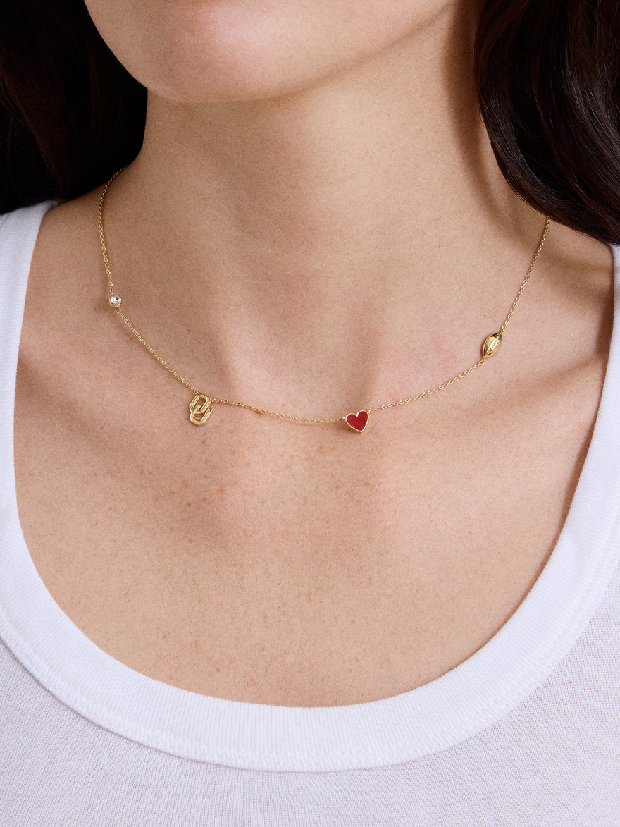 University of Oklahoma Spaced Charm Necklace - University of Oklahoma