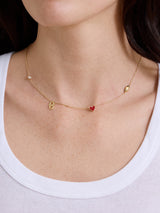 BaubleBar University of Oklahoma Spaced Charm Necklace - University of Oklahoma - 
    Gold necklace with University of Oklahoma charms
  
