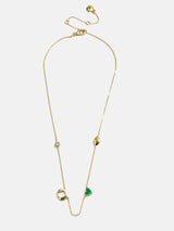 BaubleBar University of Oregon Spaced Charm Necklace - University of Oregon - 
    Gold necklace with University of Oregon charms
  
