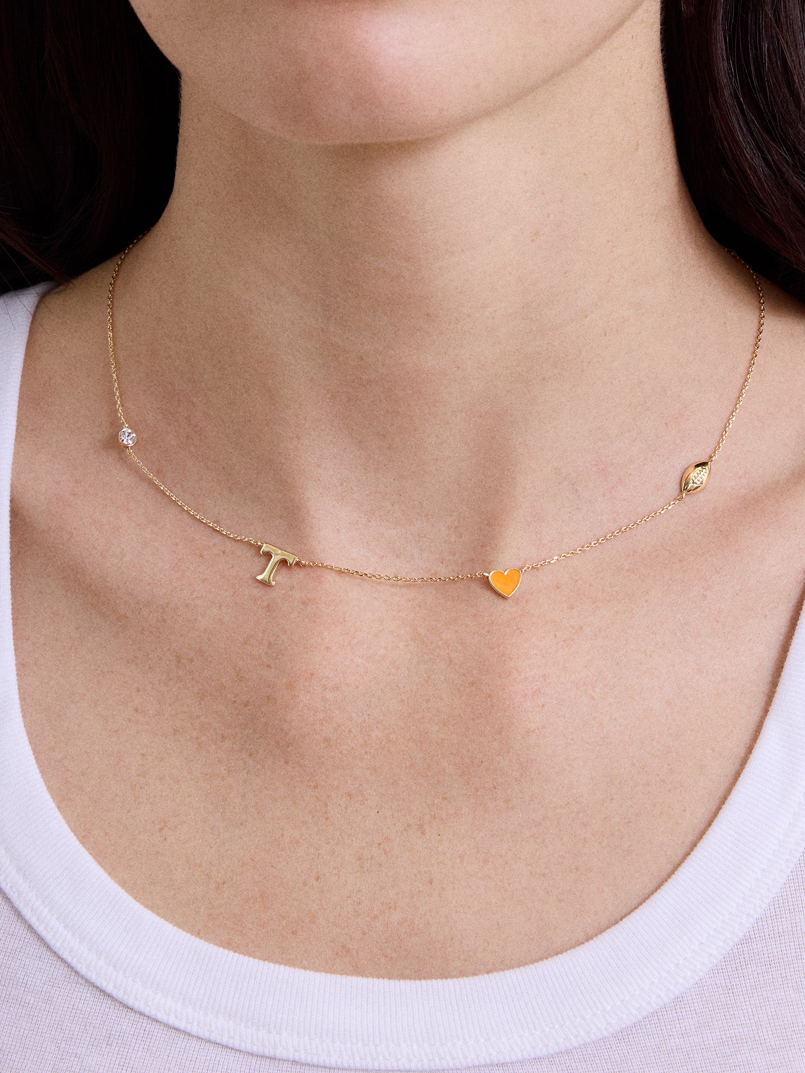 University of Tennessee Spaced Charm Necklace - University of 