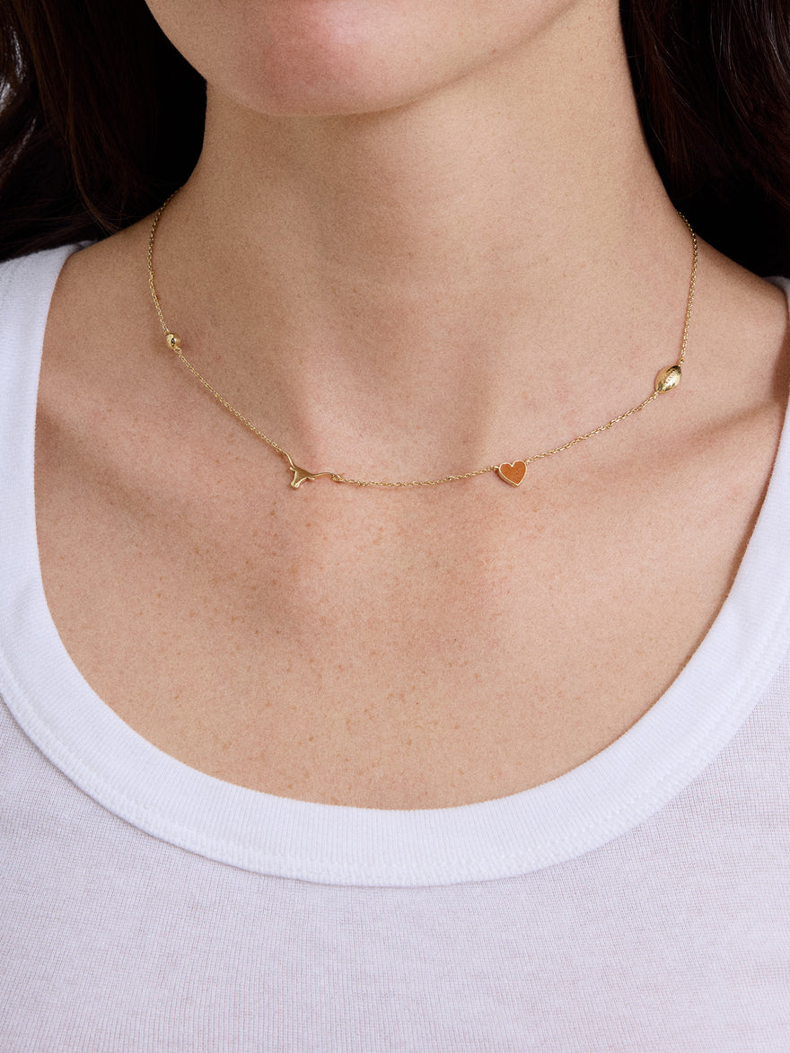 University of Texas at Austin Spaced Charm Necklace - University of Texas at Austin