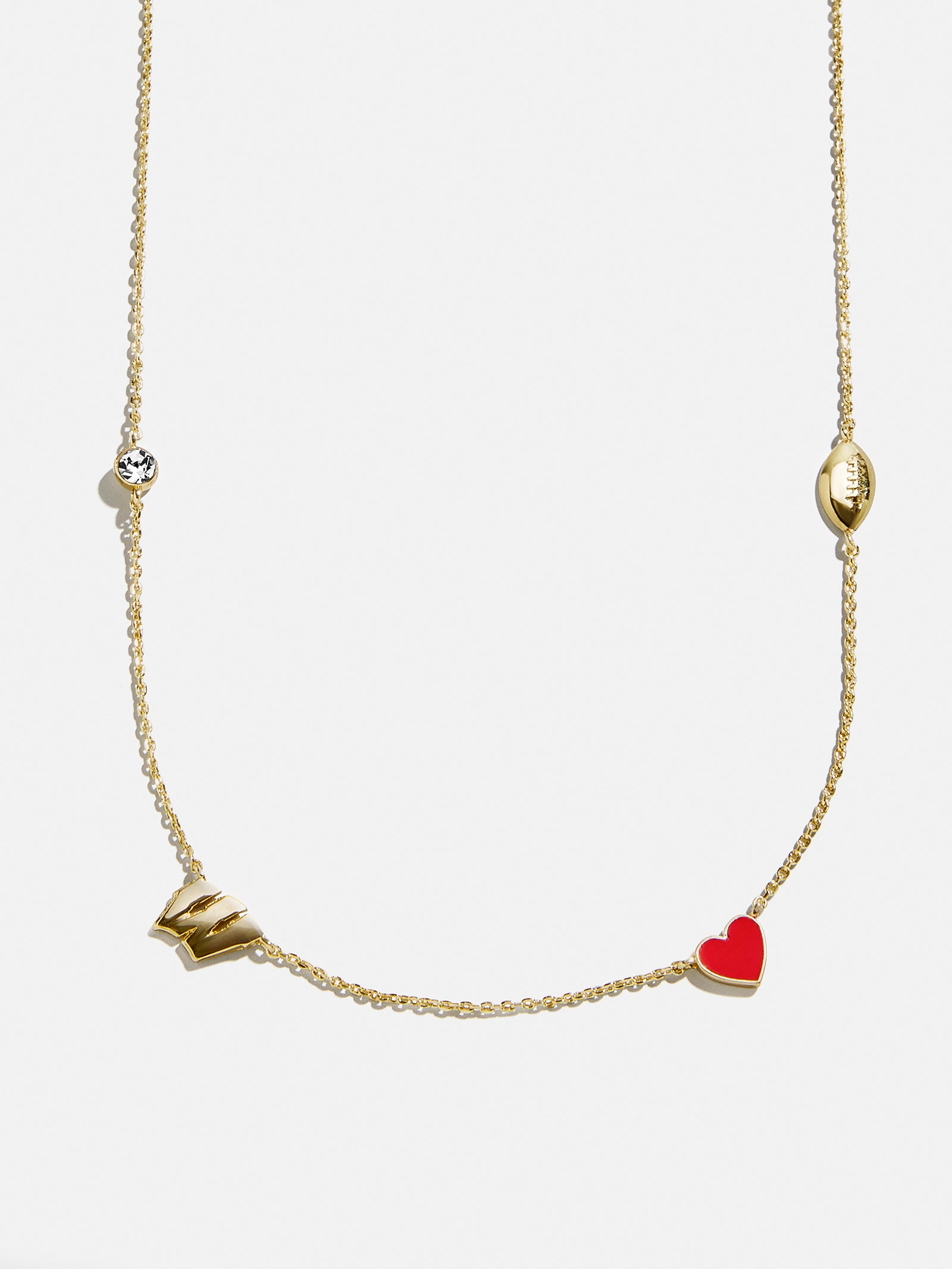 University of Wisconsin Spaced Charm Necklace - University of Wisconsin