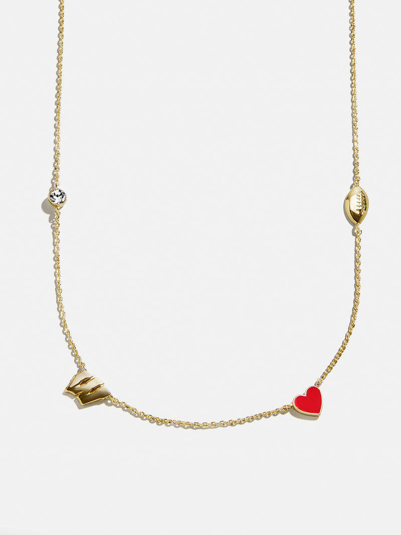University of Wisconsin Spaced Charm Necklace - University of Wisconsin