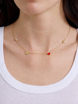 BaubleBar University of Wisconsin Spaced Charm Necklace - University of Wisconsin - 
    Gold necklace with University of Wisconsin charms
  
