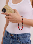 University of Georgia Beaded Phone Charm - University of Georgia