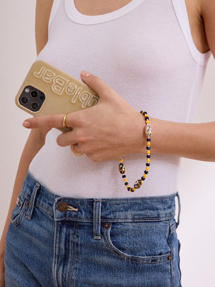 University of Missouri Beaded Phone Charm - University of Missouri