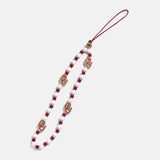University of Oklahoma Beaded Phone Charm - University of Oklahoma