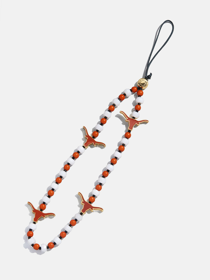 University of Texas at Austin Beaded Phone Charm - University of Texas at Austin