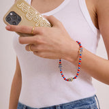 University of Kansas Beaded Phone Charm - University of Kansas
