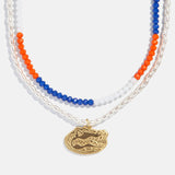 University of Florida Beaded Logo Necklace Set - University of Florida