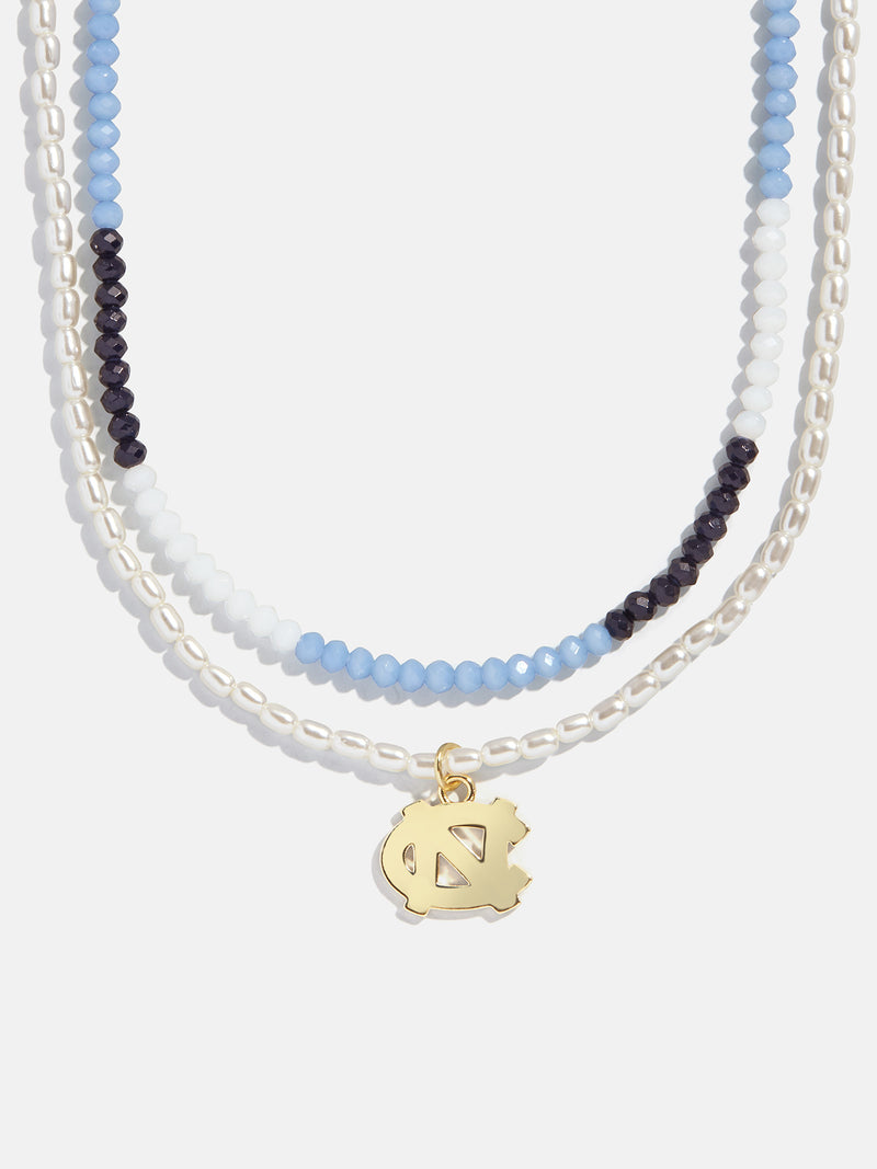 University of North Carolina Beaded Logo Necklace Set - University of North Carolina