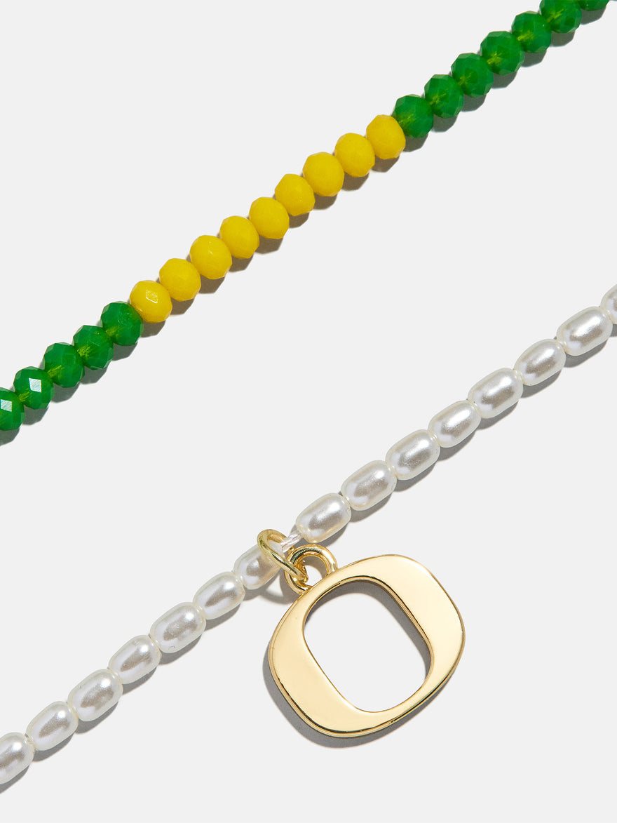 University of Oregon Logo Beaded Necklace Set - University of Oregon