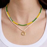 University of Oregon Logo Beaded Necklace Set - University of Oregon