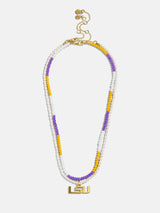 BaubleBar Louisiana State University Beaded Logo Necklace Set - Louisiana State University - 
    Set of Louisiana State University necklaces
  
