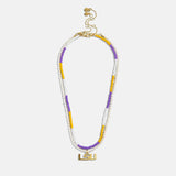 Louisiana State University Beaded Logo Necklace Set - Louisiana State University