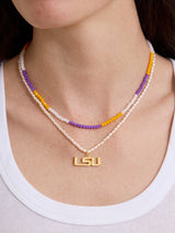 BaubleBar Louisiana State University Beaded Logo Necklace Set - Louisiana State University - 
    Set of Louisiana State University necklaces
  
