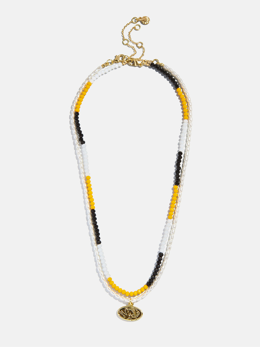 University of Missouri Beaded Logo Necklace Set - University of Missouri