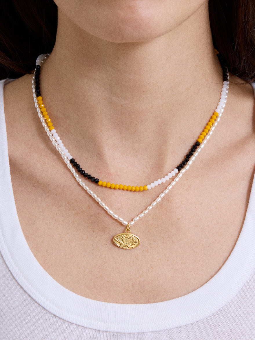 University of Missouri Beaded Logo Necklace Set - University of Missouri