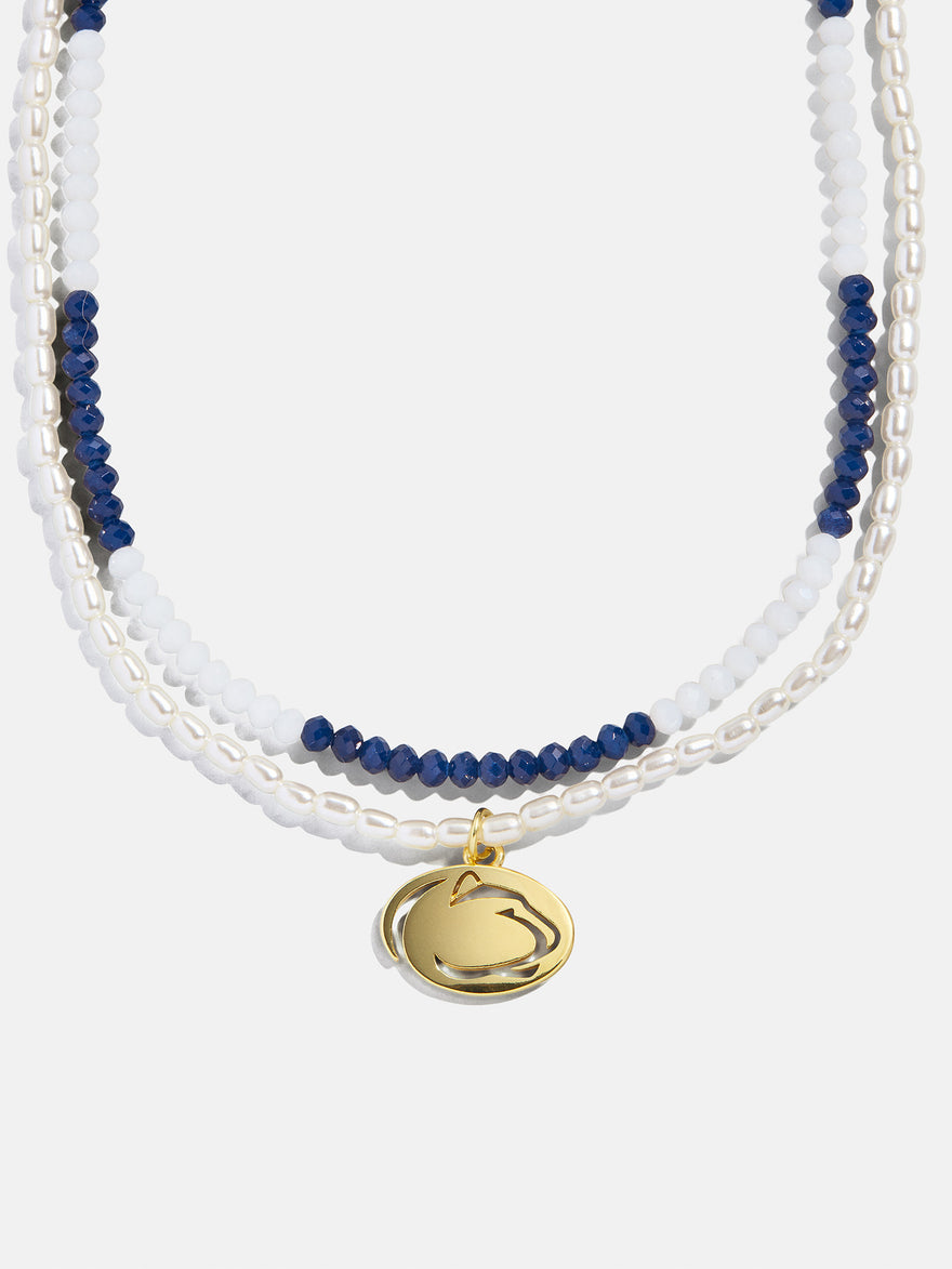 Penn State University Beaded Logo Necklace Set - Penn State University