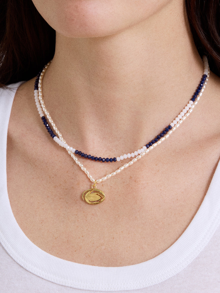Penn State University Beaded Logo Necklace Set - Penn State University