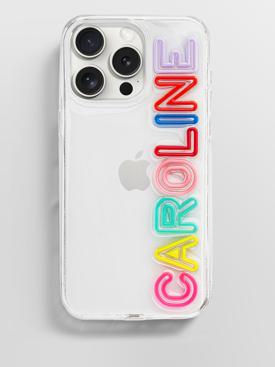 Fine Line Custom iPhone Case - Clear/Multi